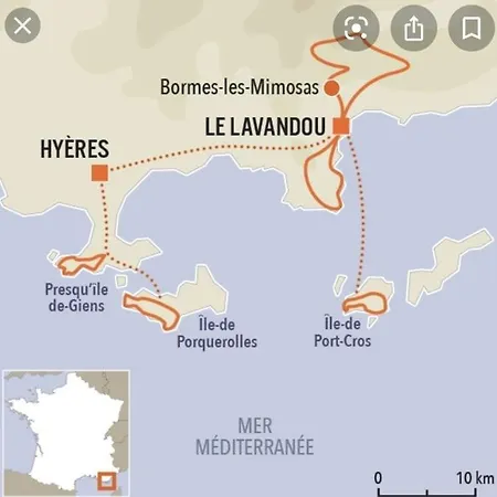 Maison Vue Mer Sur Les Iles D Or فندق مبيت وإفطار *
